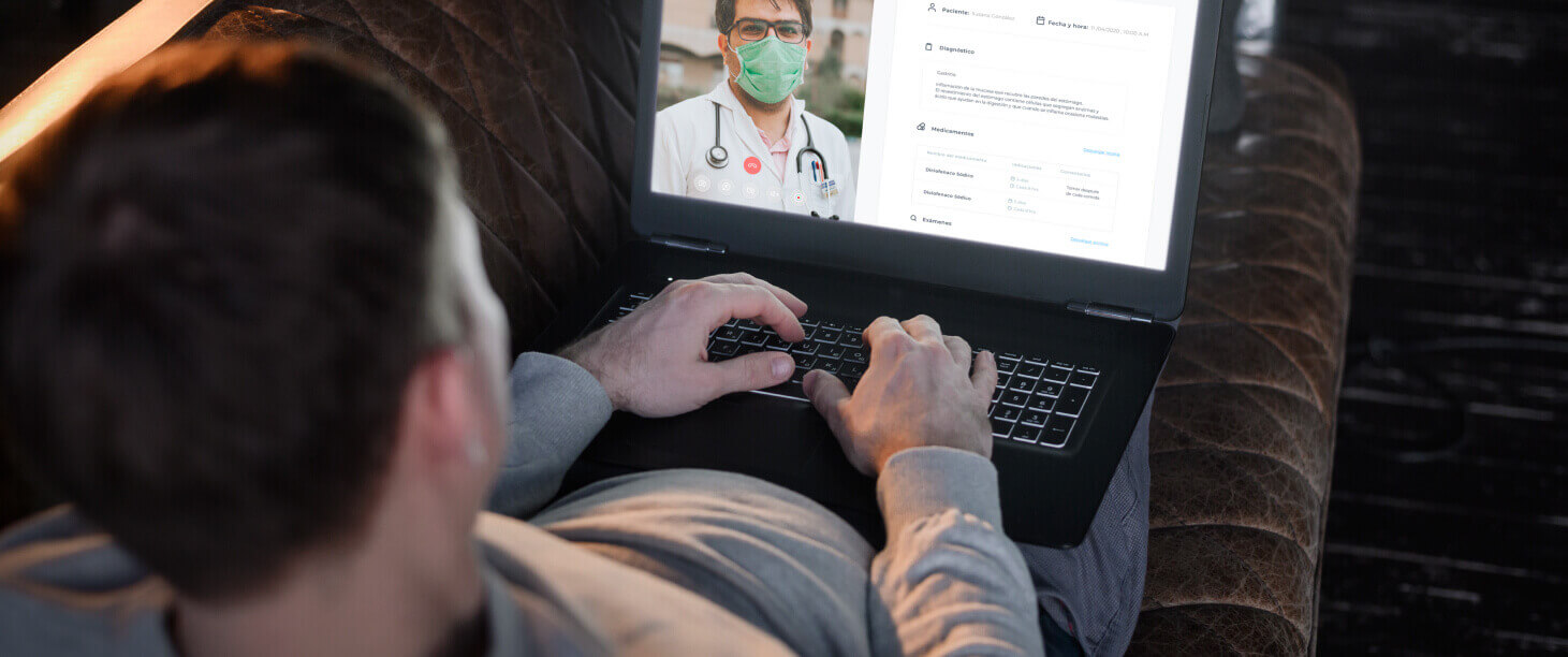 Nuestra solución de telemedicina le permite llevar su clínica en línea desde su móvil o web